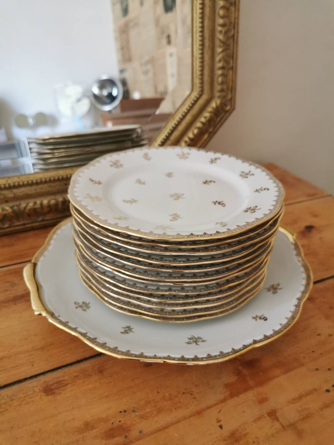 Vintage SFP porcelain dessert service