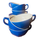 Set of 6 cups and coffee cups blue bistro 50s