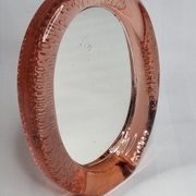 Miroir en verre vintage ovale à poser 16 cm