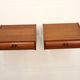 Set of vintage floating nightstands in teak with drawers *** Denmark 1970
