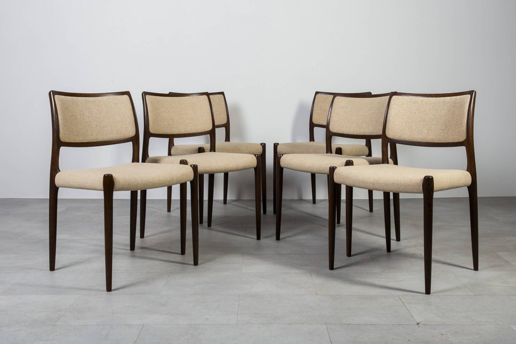 Set of 6 Model 80 Dining Chairs by Niels Otto Møller for JL Møllers Møbel