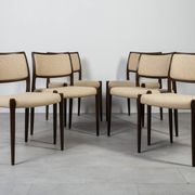 Set of 6 Model 80 Dining Chairs by Niels Otto Møller for JL Møllers Møbel