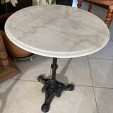 Bistro table, marble pedestal table