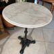 Bistro table, marble pedestal table