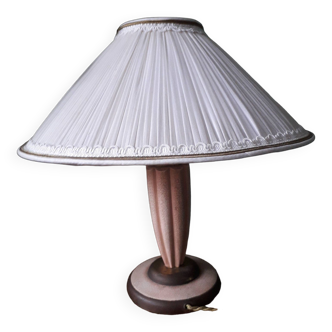 Lampe vintage des années 40 avec son abat-jour plissé