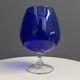 Empoli dark blue large glass shape vase 1960s
