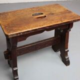 XIXth cnetury Gothic revival oak stool