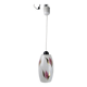 Vintage 1950s Pendant Light, Cream White Glass, Pink and Gold Flower Pattern, ARLUS