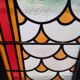 2 painted oak doors, stained glass interior