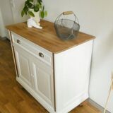 White and wood buffet