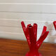 Set of two vintage “Alberello” coral vases