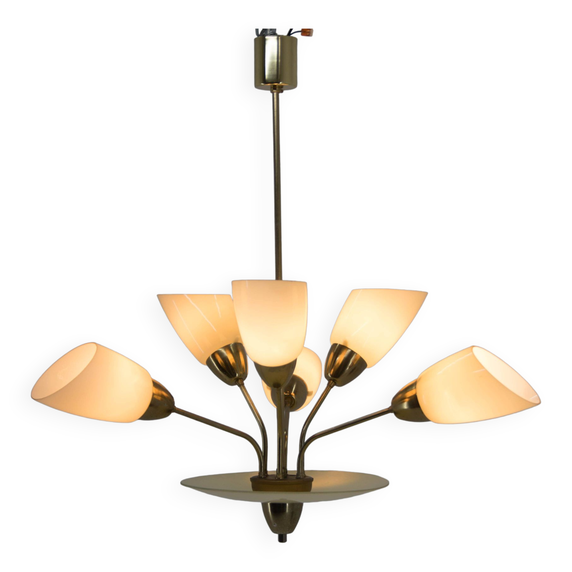 Mid-Century Chandelier by Kamenicky Senov, Czechoslovakia, 1950s