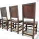 Vintage Handmade French Chairs in Leather & Oak, 1970s.