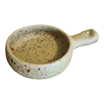 Brutalist vintage stoneware poelon Campo Piano Orezza Corsica