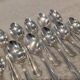 12 silver-plated metal mocha spoons by silversmith Guillaumot, Contours 11.6cm