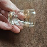 Set of 7 digestive glasses. Crystal