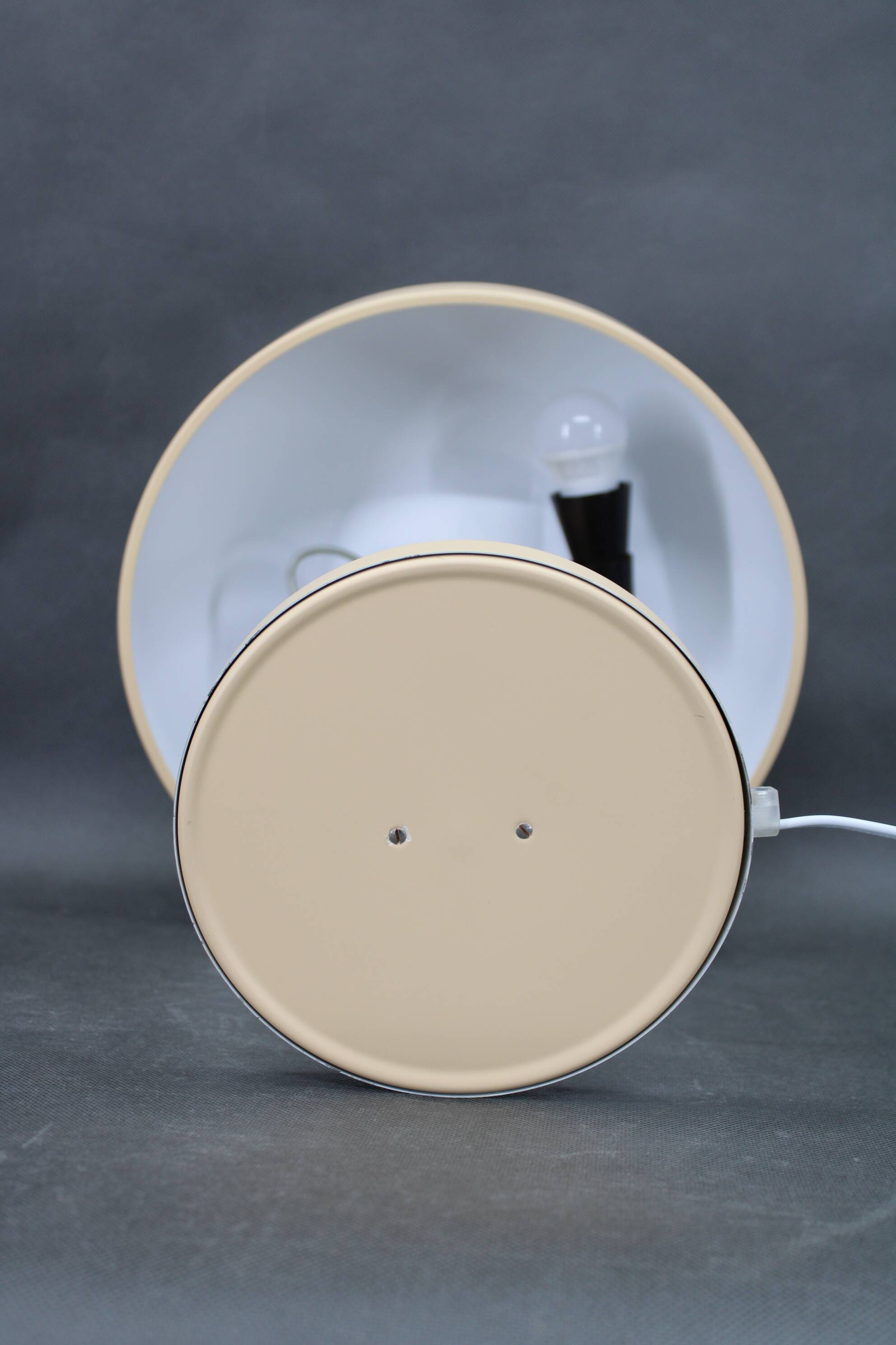 Josef Hurka Napako Mid Century Beige Table Lamp 1970s