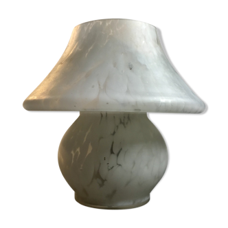 Glass Bedside Lamp Made Of Frosted Glass, 70s