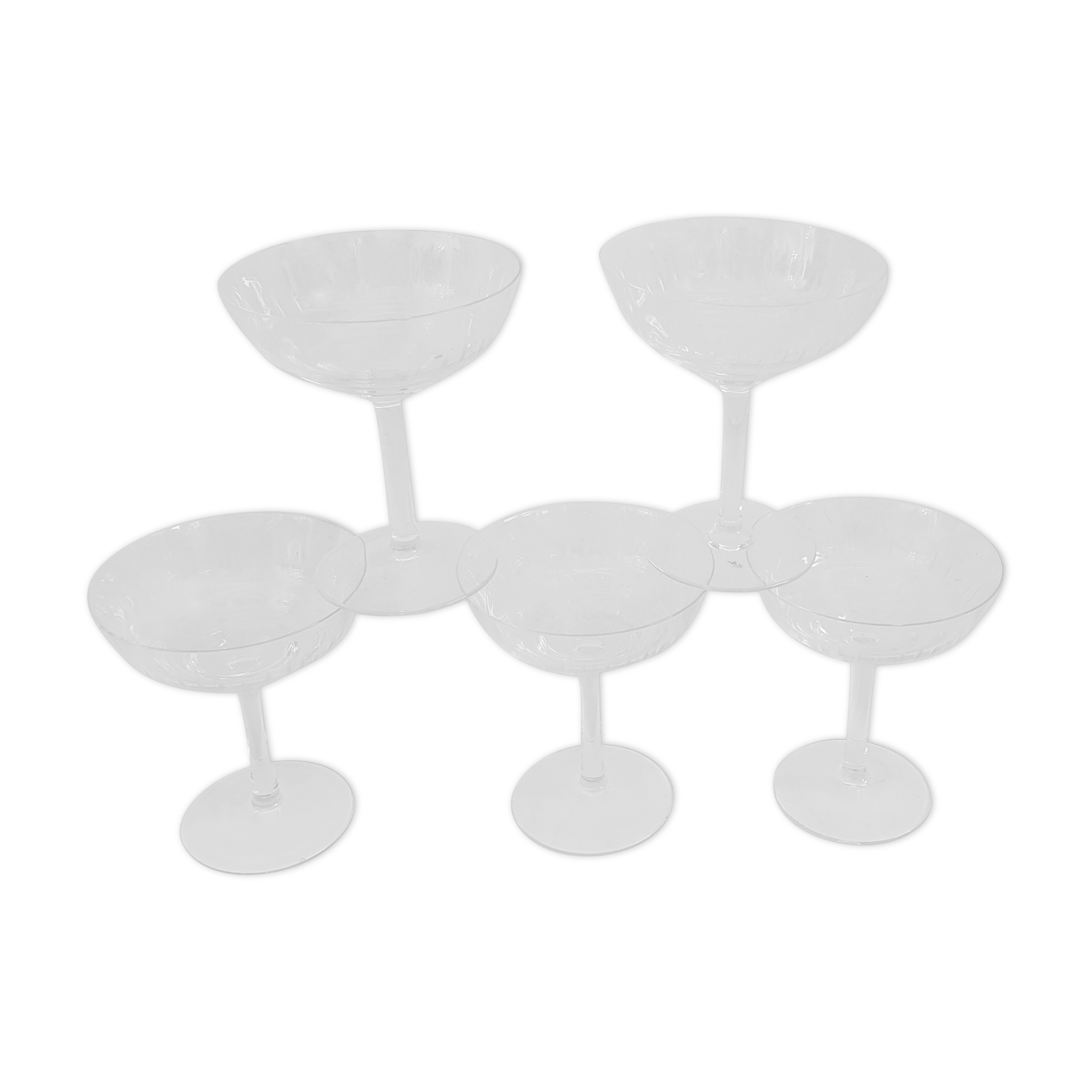 5 glasses of Champagne from 1950/60