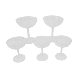 5 glasses of Champagne from 1950/60
