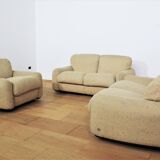 Sofas and Armchair in Wool by Busnelli, 1970s, Set of 3