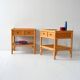 Pair of DUX Scandinavian Nightstands in Bamboo
