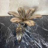 Cendrier fleur en laiton vintage