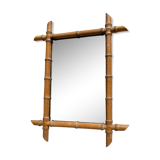 Vintage bamboo mirror, 55 x 43 cm