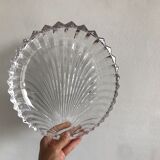 Plat creux en forme de coquillage cristal