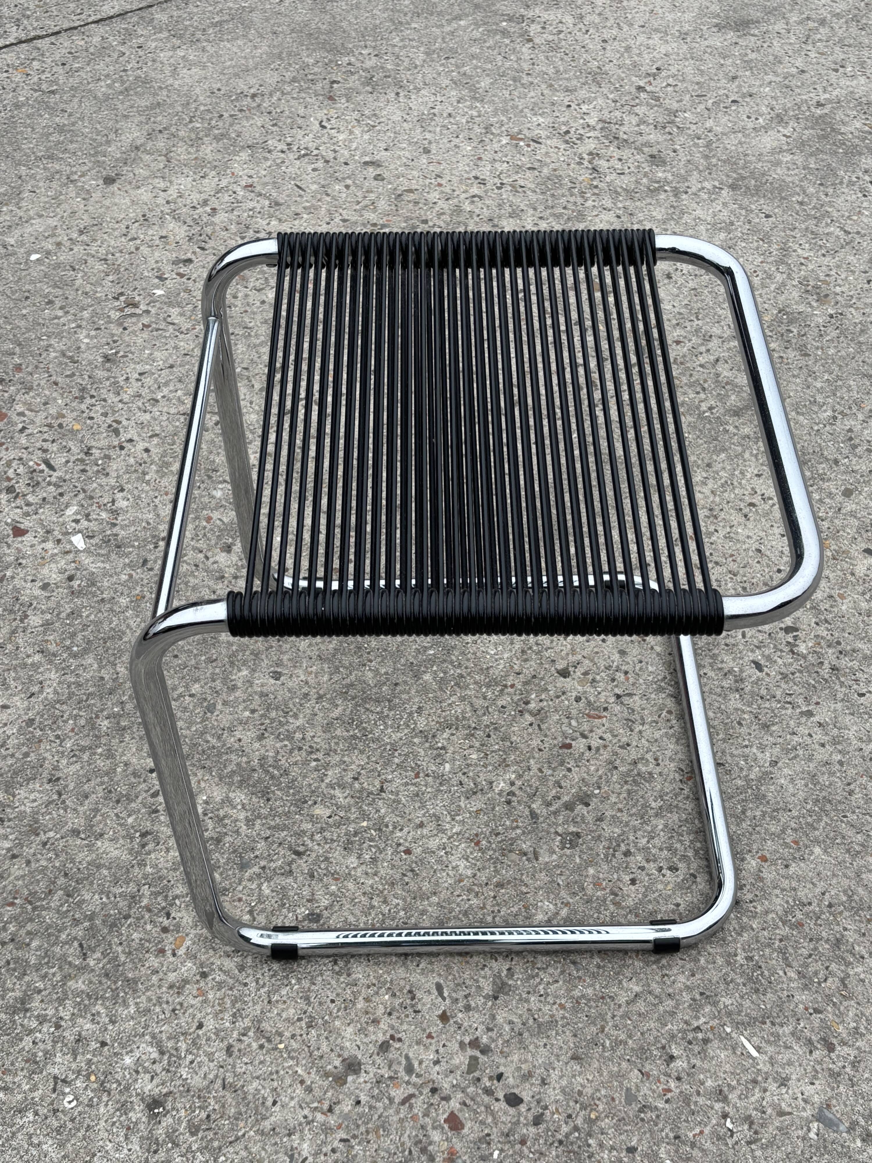 Vintage Knoll Stool Bauhaus Style Chrome Tubular 1970s