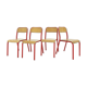 Set of 4 chairs of school