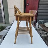 1960s rattan bedside table