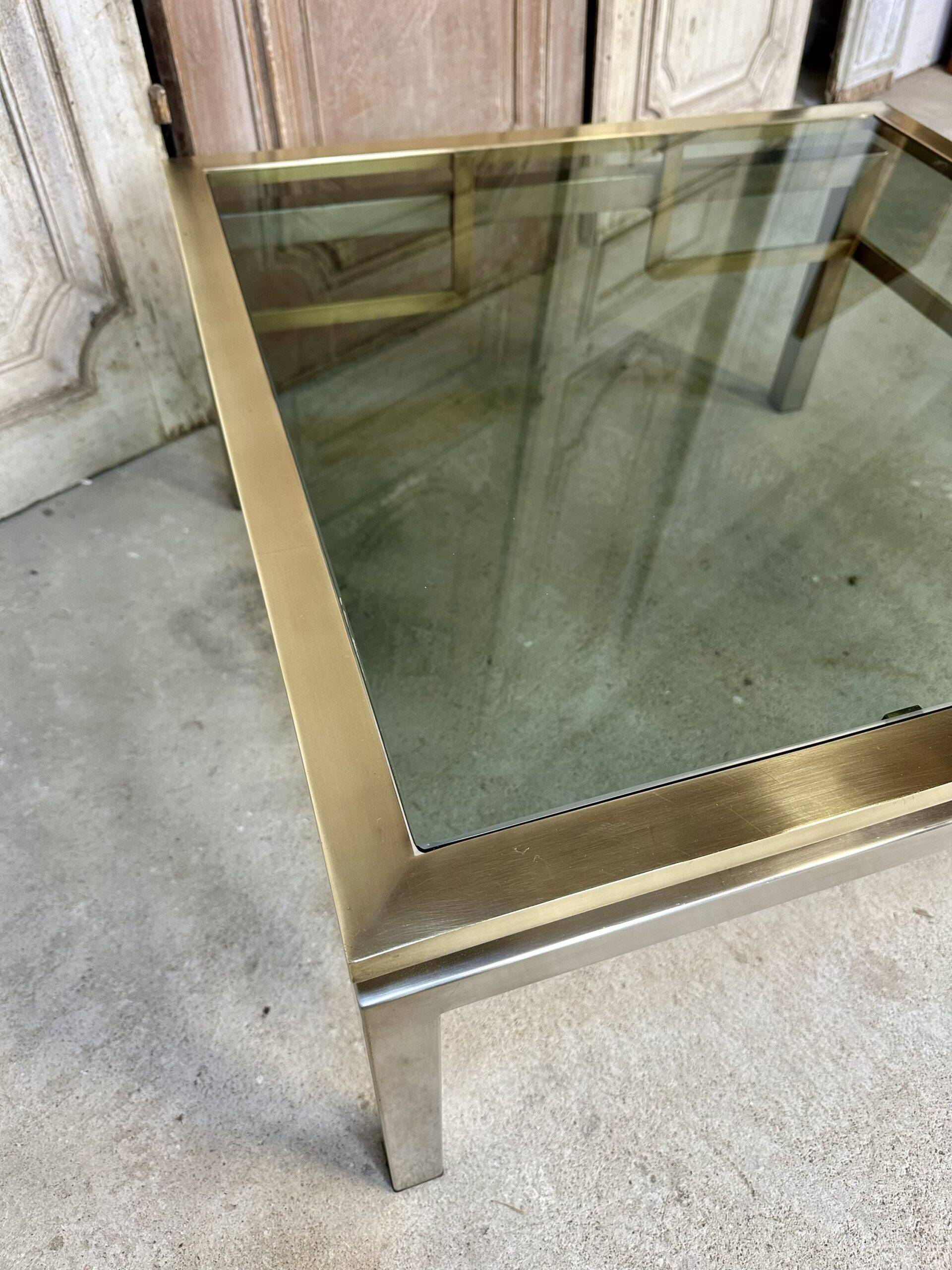 Small square coffee table by Guy Lefèvre for Maison Jansen circa 1970