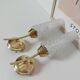 Pair of brass and glass wall lights