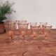 Lot de 8 verres vintage Rosaline