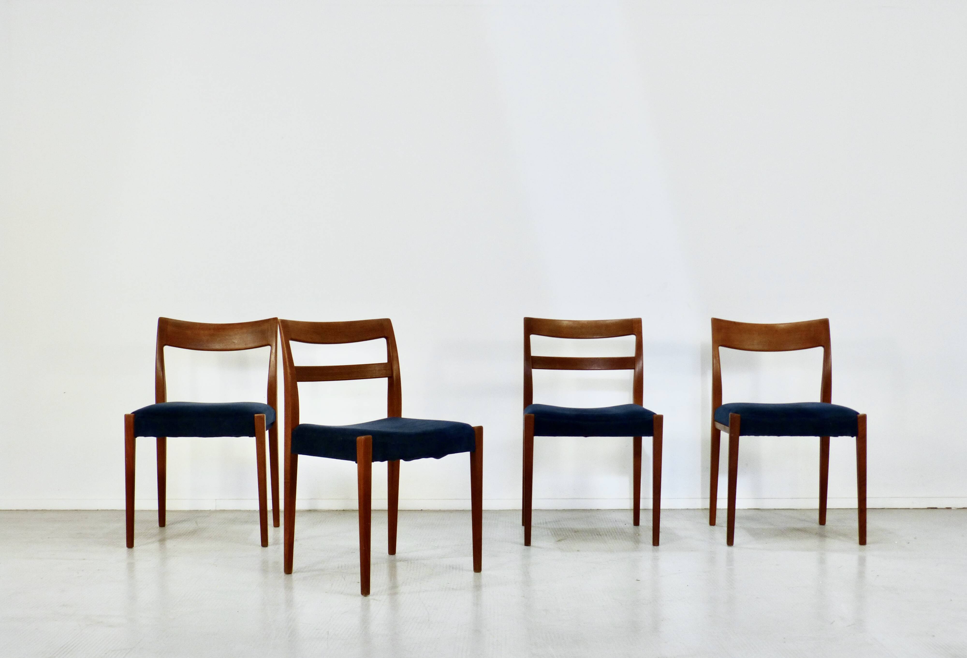 Mid-Century Modern Swedish Teak Dining Chairs by Nils Jonsson for Troeds