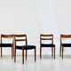 Mid-Century Modern Swedish Teak Dining Chairs by Nils Jonsson for Troeds