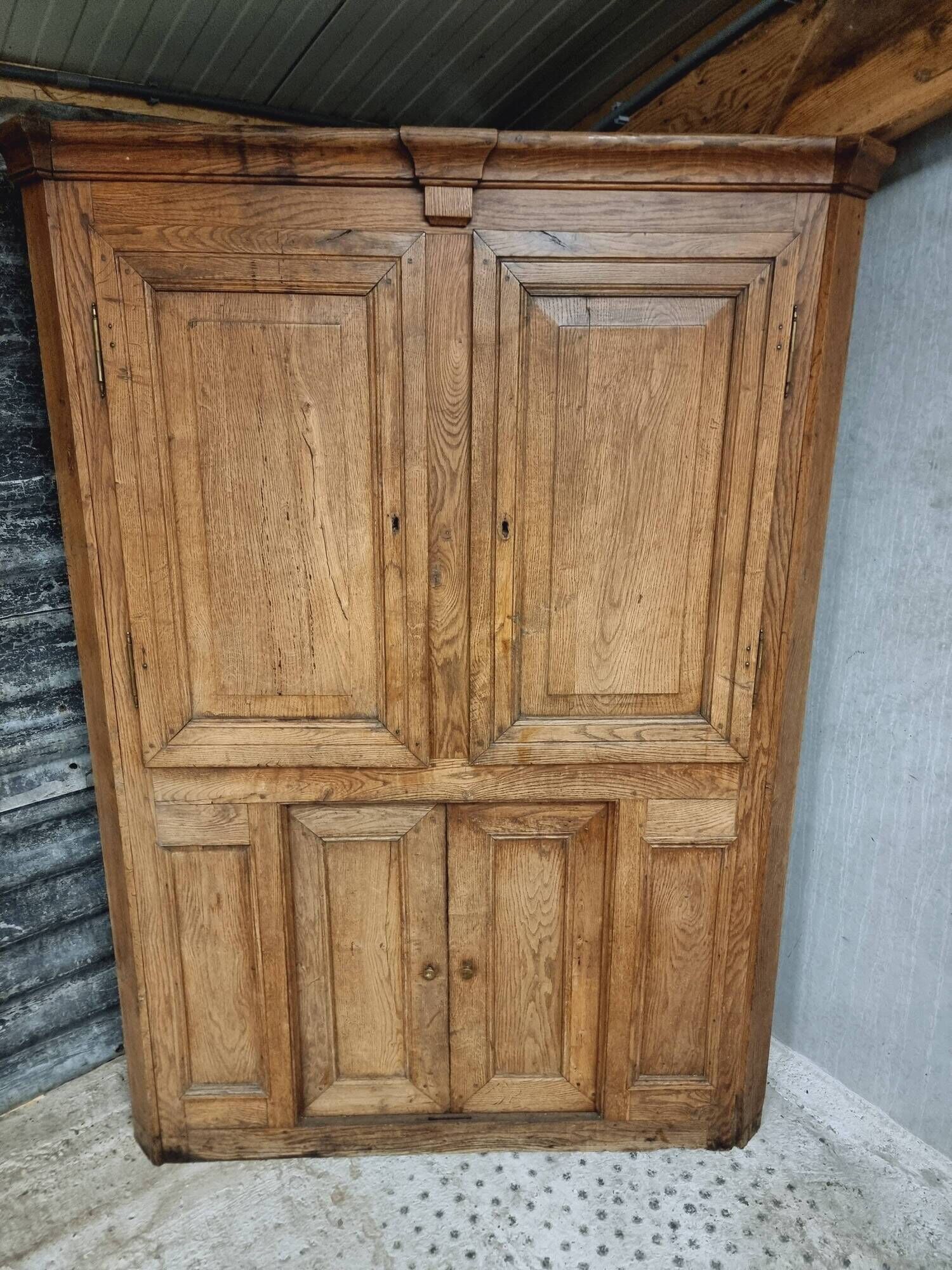 Antique cabinet door furniture panel oak 19th century 140x193cm