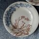 Series of 3 flat plates in iron earth, clairefontaine, hunting model