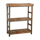 Green patinated teak floor