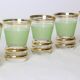 Set of 6 vintage glasses, granite and gold, vintage, authentic, 70s