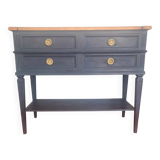 Console Louis XVI Oxford Navy – Meuble peint à la main vintage