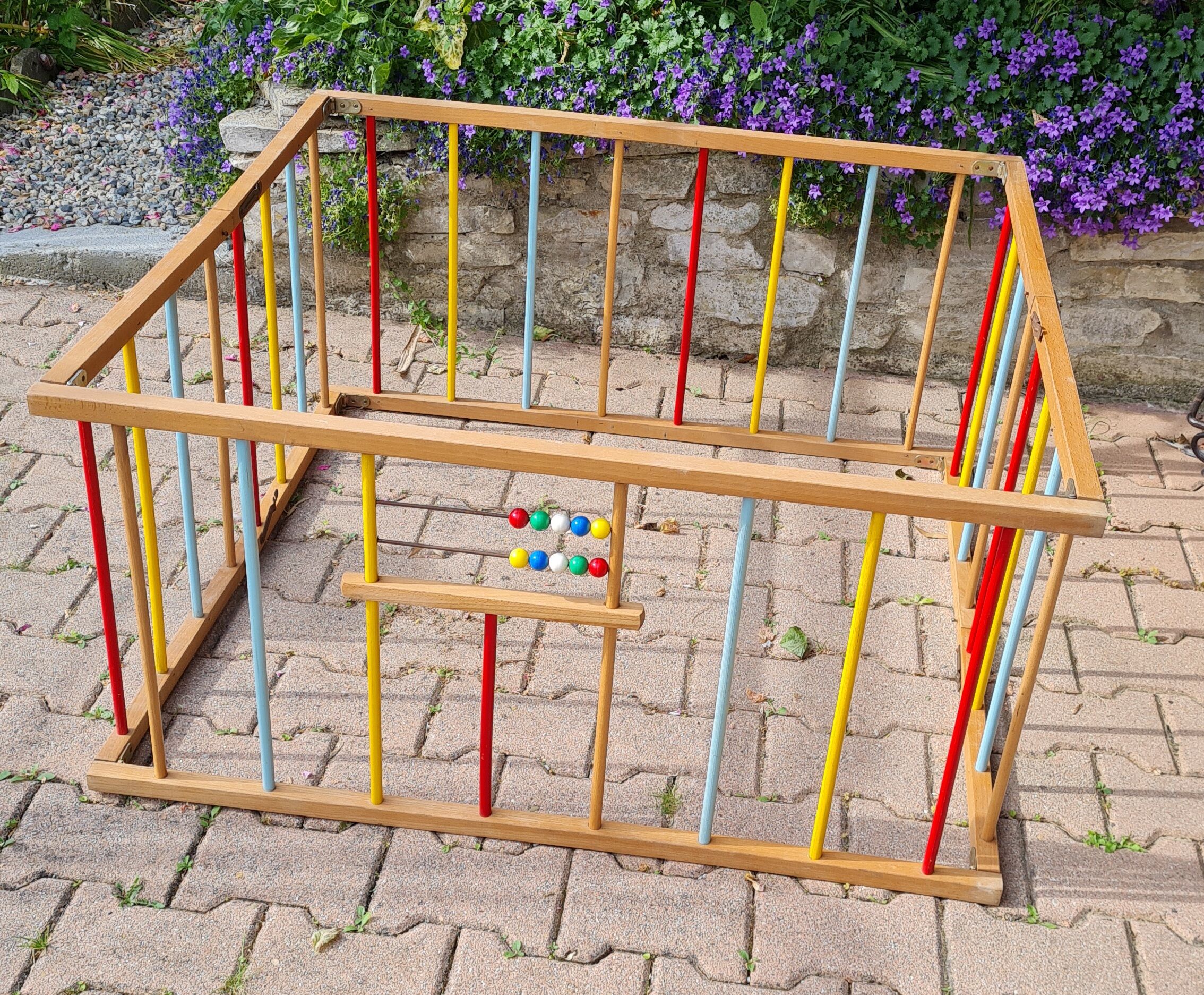 Children's playpen baumann wooden 50s