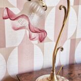 Pink tulip brass lamp