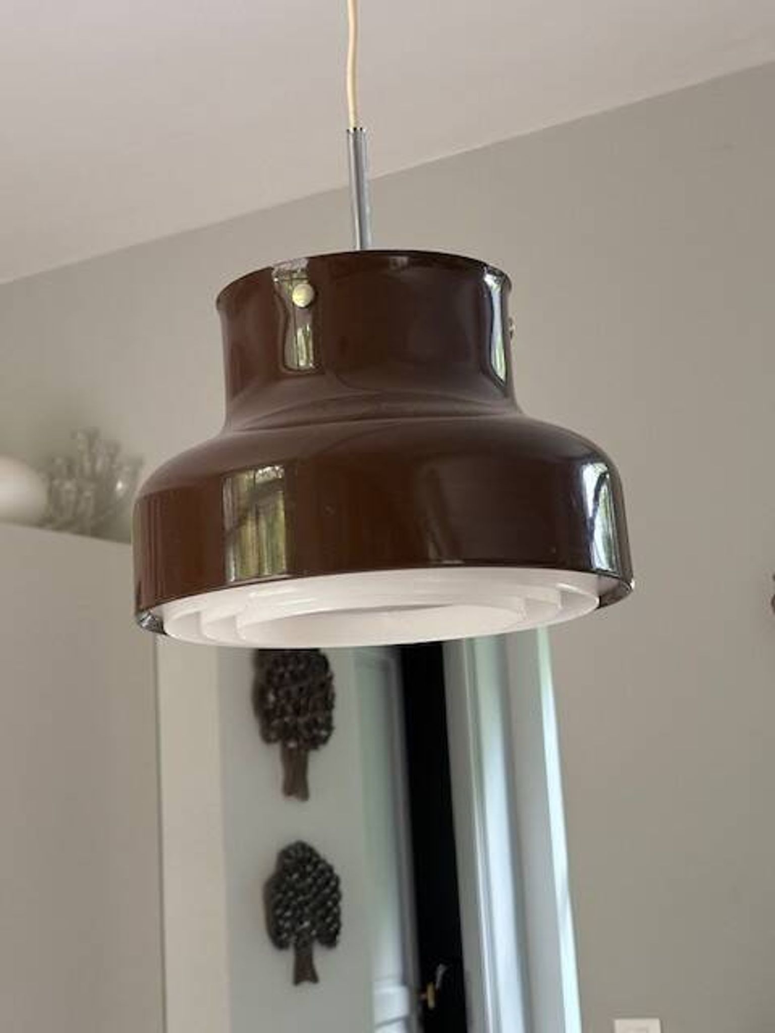 Brown Bumling pendant light by Anders Pehrson-Sweden 1960s
