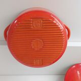 Le creuset model cousances red orange vintage pan