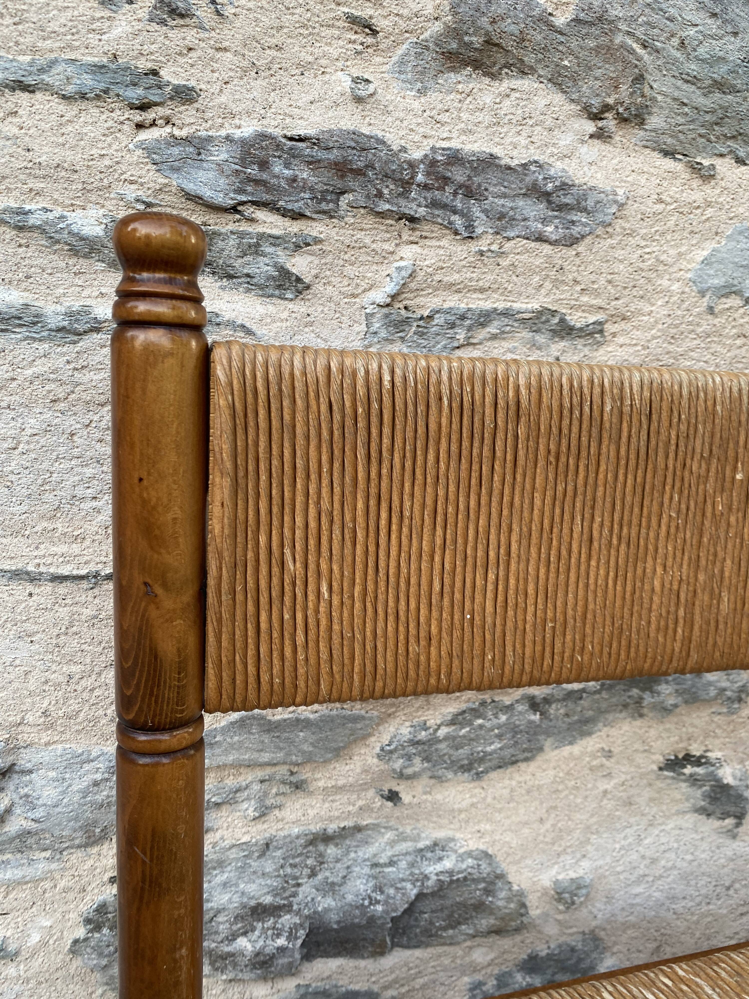 Seated beech bench and mulched backrest