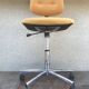 Former strafor adjustable metal chrome office chair - yellow fabric seat
