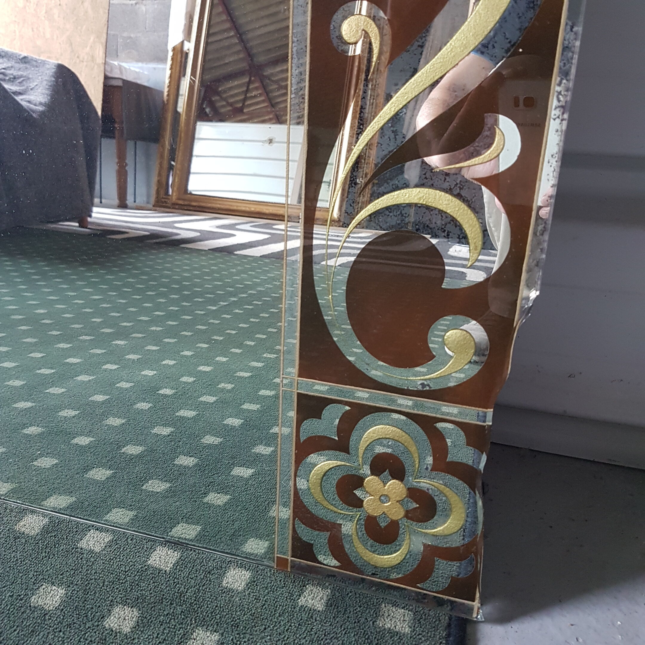 Polychrome Golden Mirror