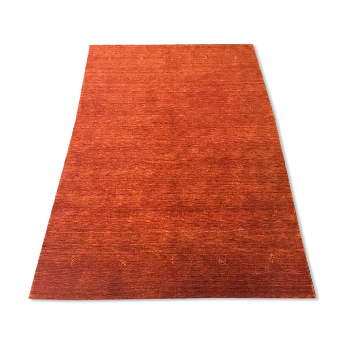 Carpet tied orange 200 x 300 cm